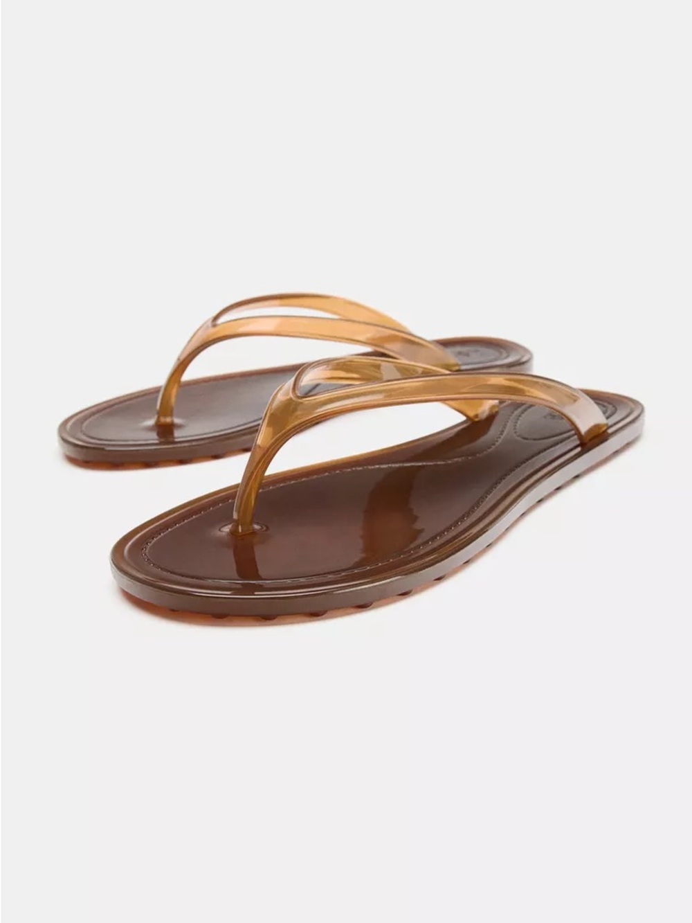 ZARA JELLY THONG SANDALS SIZE 37